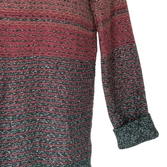 Roots Burgundy Gray Ombre Knit Sweater Dress Medium - Picture 6 of 13